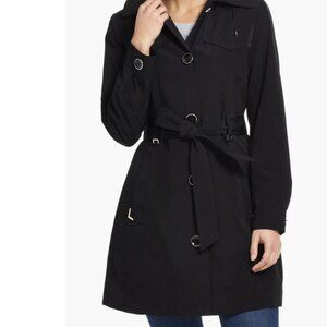 Gallery Water Resistant Hooded Trench Coat